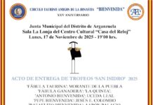 Lunes, 17 de Noviembre, Gala de Trofeos del Círculo T. A. Dinastía Bienvenida