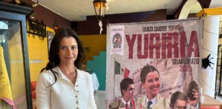 Miriam Cabas convive con los medios en Yuriria