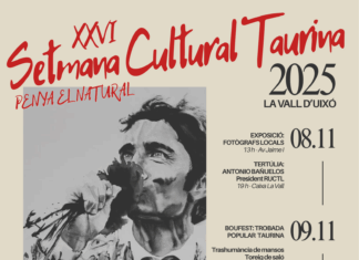 Fernando Robleño y Antonio Bañuelos protagonistas en la XXVI Semana Cultural Taurina de «El Natural», que estrenará el Boufest en La Vall d’Uixó